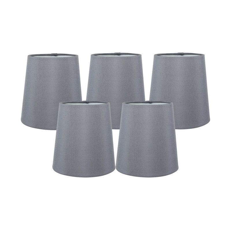 Abat-jour de lustre 5 pièces, H 4,5 po x l 3,5 po x P 4,5 po, Gris