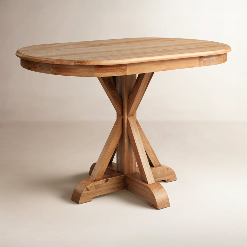 Table de salle à manger en bois de pin massif Ellen, Bois brun
