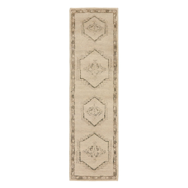 Tapis de brouillard noué à la main Astana 2,5 pi x 12 pi Astana, Astana Frog, Tapis de couloir 2 pi 6 po x 12 pi