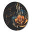 Horloge murale fleur avec gouttes d'eau-63618448