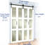 Porte de grange pliante en verre - Porte de garde-robe pliante en verre givré pré-fini 3 pièces avec quincaillerie, assemblage requis-129413802