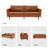 58.2''W  Faux Leather Living Room Loveseat-87210655