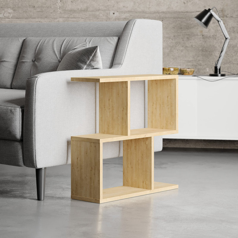 2 Tier Side Table with Storage, Oak