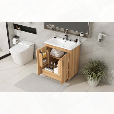 Meuble-lavabo pour salle de bain avec lavabo