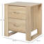 Hopkint 48cm W Particle Board / Chipboard Bedside Table-1007447140