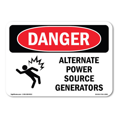 Alternate Power Source Generators Decal 18" X 12"