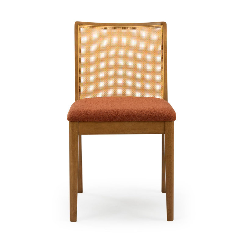 Chaise de salle à manger Elio, Pacane / terre cuite bouclée