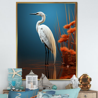 Minimal Heron Portrait, reproduction d'art sur toile