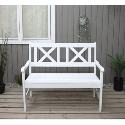 Bradon Solid Wood Pine Outdoor Bench