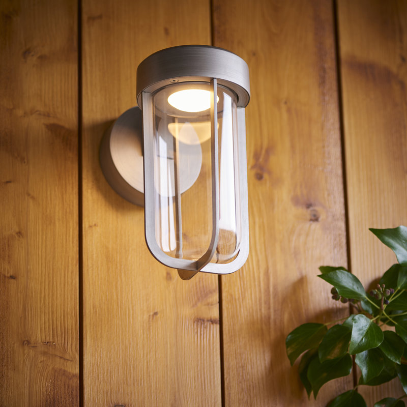 Pembroke LED Outdoor Wall Lantern, Aged Pewter