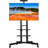 Adjustable Mobile TV Stand With Locking Wheels For 32-75" Flat Panel Screens, Portable TV Cart With Flexible Laptop Shelf, Supports Up To 110LB, Max VESA 600X400