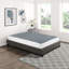 Base de matelas très grand, structure en métal noir, tissu texturé, support à 12 lattes, limite de poids de 700 lb, fondation facile à assembler - cadre et housse de 1 pièce, hauteur de 8,5 po, simple à comprendre, capacité, chambre-1589098154