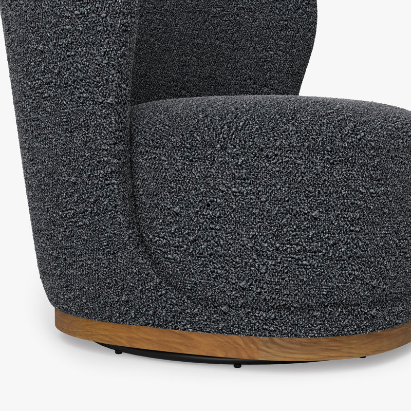 Fauteuil à oreilles Odell, Bouclé noir