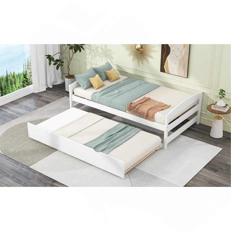 Lit plateforme simple avec lit gigogne simple