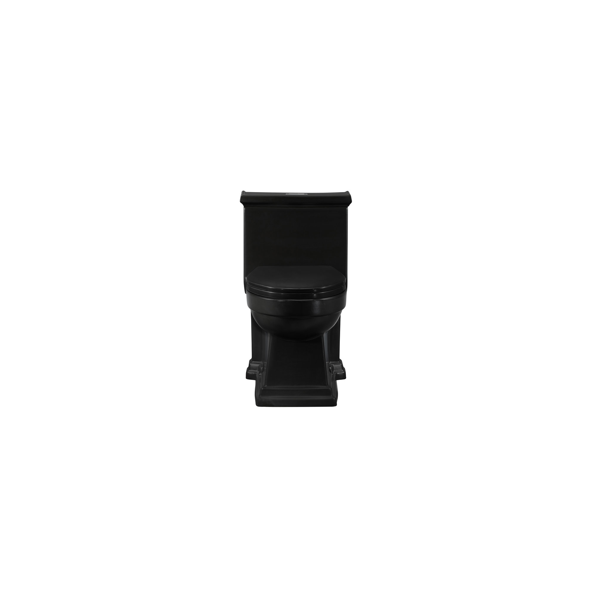 Voltaire One-Piece Elongated Toilet Dual-Flush 1.1/1.6 gpf, Top, Matte Black