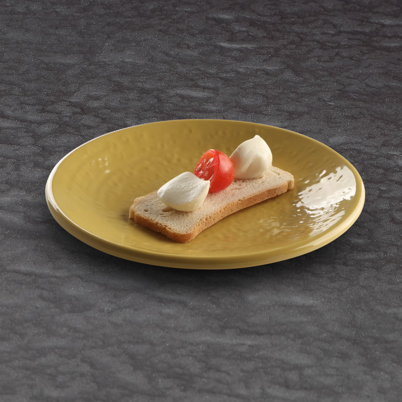 Pebble Creek 6" Melamine Appetizer Plate, Olive Oil
