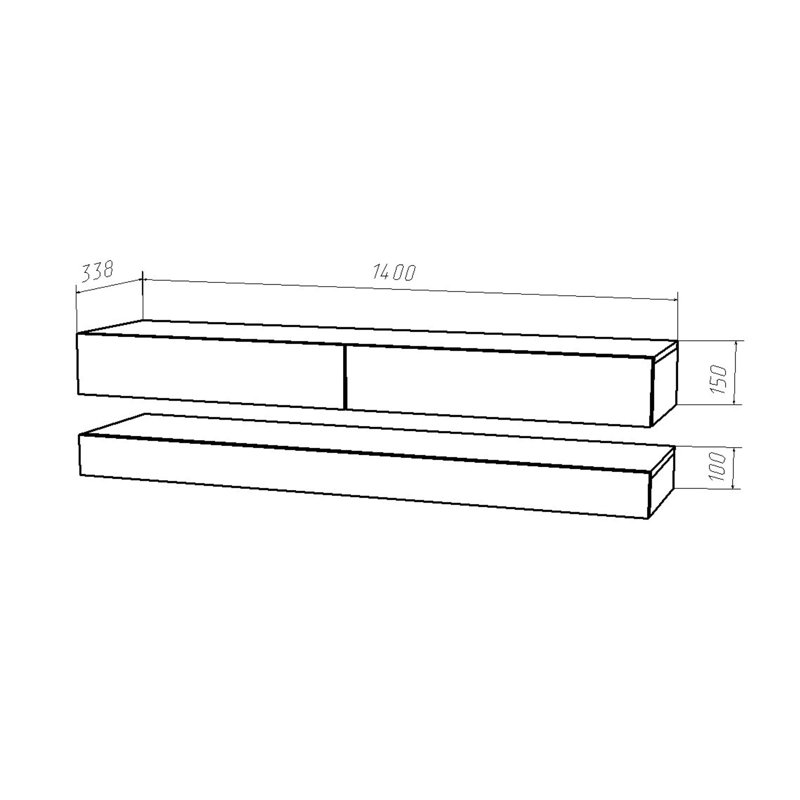 Bassilly TV Stand, Oak Wotan Matte