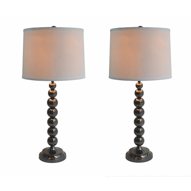 Annabelle Metal Table Lamp, Black Nickel