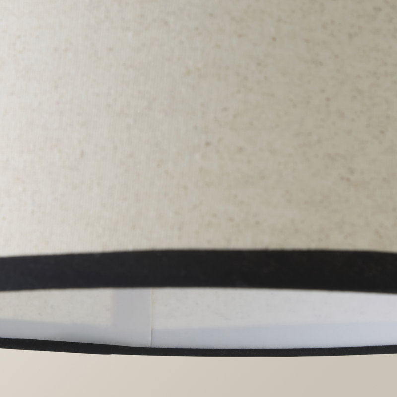 15cm H Linen Blend Drum Lamp Shade ( Slip-On ), Natural/White