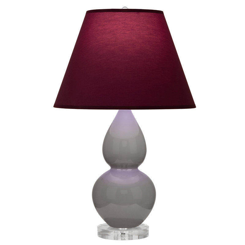 Petite lampe d'appoint à double gourde, Prune / lavande, Taupe fumé