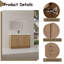 Meuble-lavabo autoportant de 122 cm (120 cm) avec lavabo en résine et 3 portes d'armoire à fermeture amortie, en contreplaqué imitation chêne.-593216295