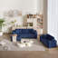 Canapé modulaire en velours côtelé 4 pièces Lesian-2100483310