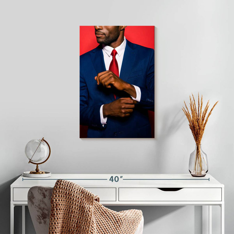 Shuttleworth Man In Blue Suit, 24" H x 16" W