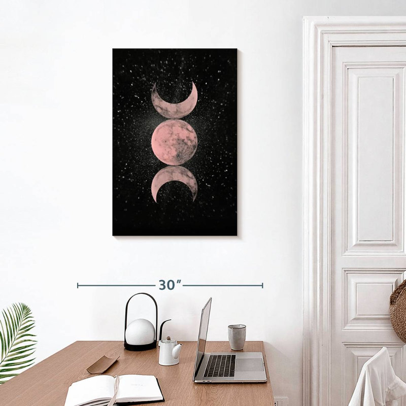 Oberle Pink Moon Symbol, 30" H x 20" W