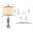 22" Distressed Blue Resin Table Lamp Set