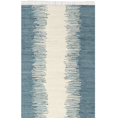Telscombe Hand Woven Cotton Striped Rug