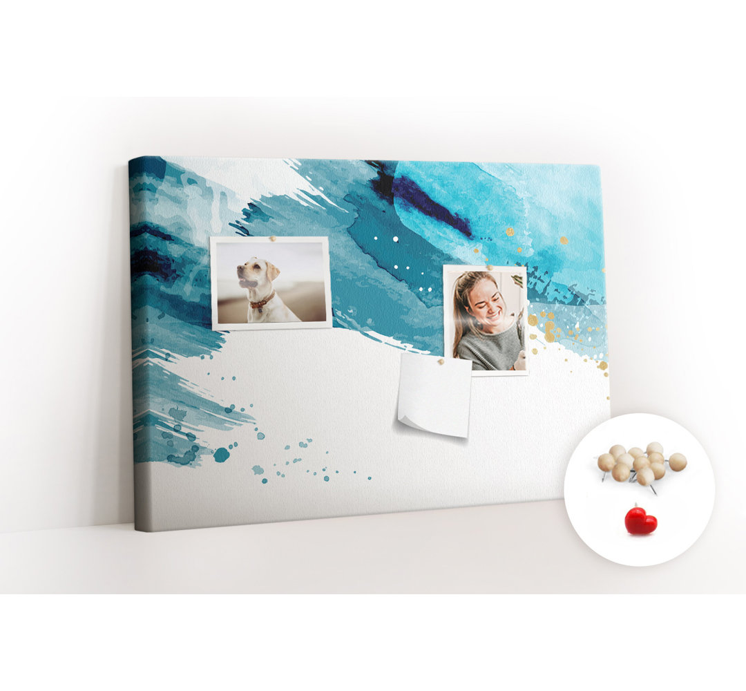 Wall Mounted bulletin board print decorative wall pin board for wall decorative corkboard Paint brush abstract