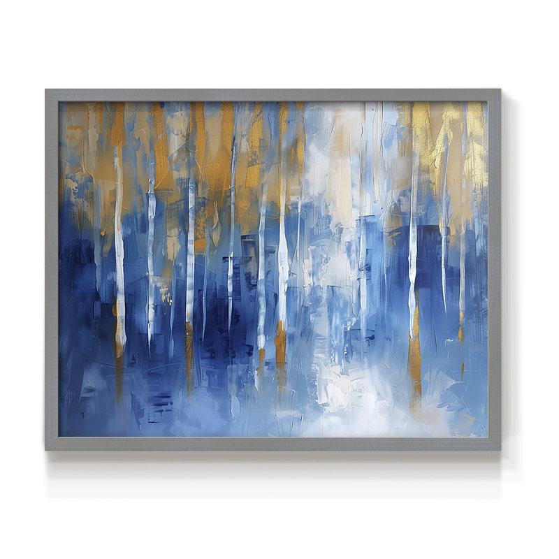 Abstract Series-CLXXII -Framed Print - Restickable, 22" H x 28" W, Grey