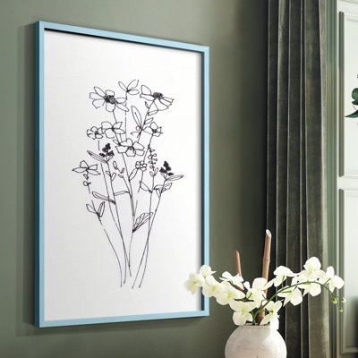 Farmhouse Plants I, reproduction encadrée - bois massif