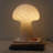 Mushroom 12.75 in. Vintage Inspired Modern LED Bedside Table Lamp with Frosted Glass Shade - Light Bulb Included