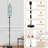 PeeNoke 68.5" Standing Floor Lamp seamless floral cute birds spring for Wedding anniversary birthday Dimmable Metal Pole Lamp with Linen Lampshade LED Bulb Included