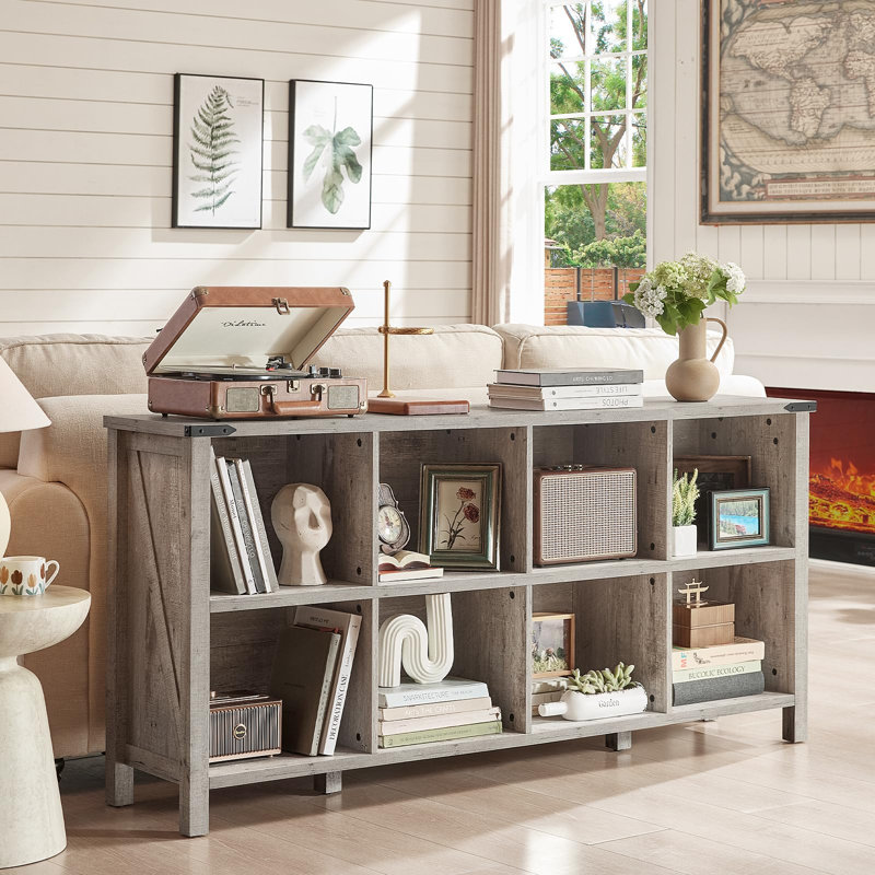 Bibliothèque de rangement Farmhouse, (2 tablettes) H 29,7 po x l 62 po x P 13,6 po, Chêne