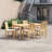 Modway Marina 7 Piece Outdoor Patio Teak Dining Set-1639945953