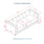 Velours rembourré avec accoudoirs carrés décoratifs Modern Design-941574172