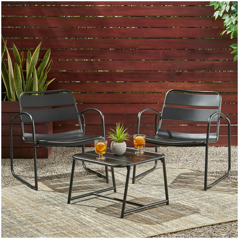 CONRAD  CHAT SET, Matte Black