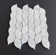 2" x 4" White Cararra Marble Leaf Pattern Moasic Floor and Wall Tile