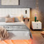 5ft Upholstered Bed With Headboard And 2 Lamps-2049039276-1956149441