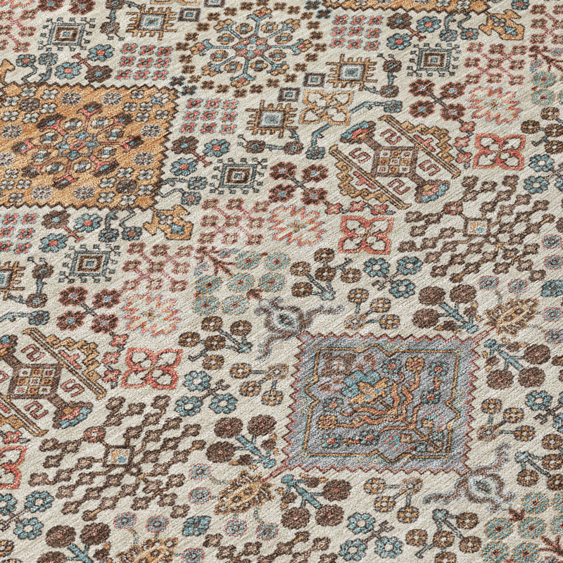 Machine Washable Indoor/Outdoor Chantille ACN2477 Global Rug, Beige, 8' x 10'