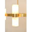 Lustre moderne en albâtre à 16 lumières et laiton satiné.-93962425
