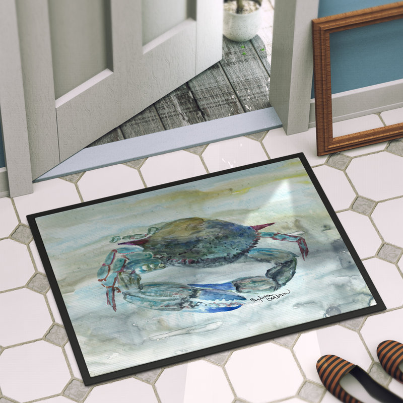 Tapis d’extérieur antidérapant intérieur/extérieur antidérapant crabe Chad, Rectangle 2 pi x 3 pi