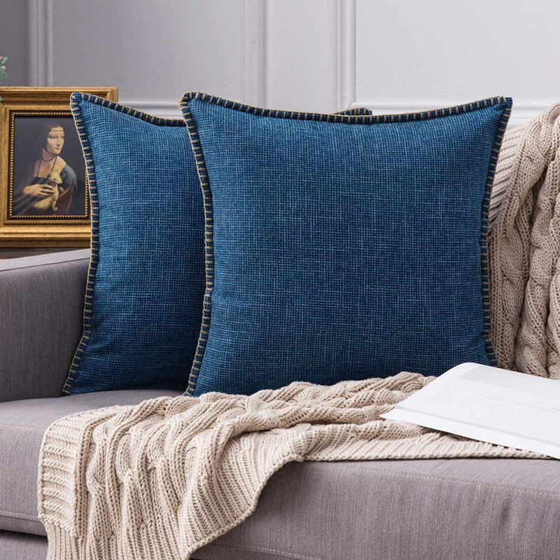 Pillow Cover, Blue, 20"H x 20"W