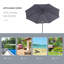 Poteet 2.7M Garden Parasol Umbrella Aluminium Frame-1416485956
