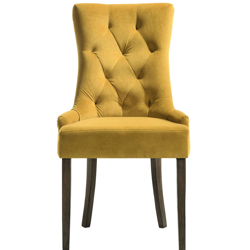 Chaises d'appoint jaunes (paire) - Revêtement pour un repas agréable de 2 sièges et dossiers rembourrés