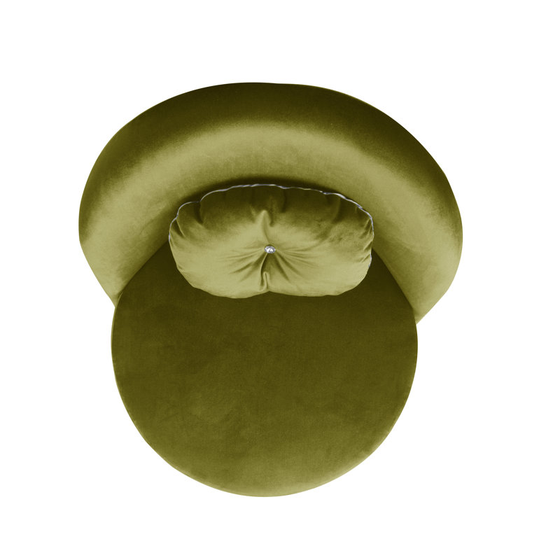 Glamour Upholstered Accent Chair, Lime Green