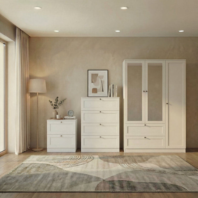 3 Piece Bedroom Set, White