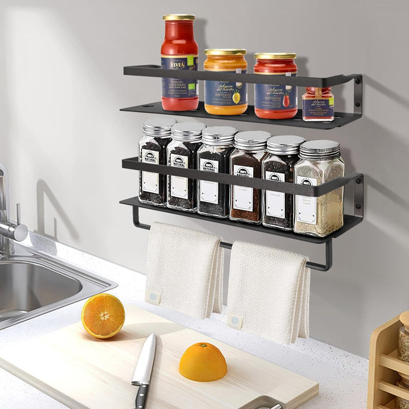 Rangement pour salle de bain Kennelly, Noir